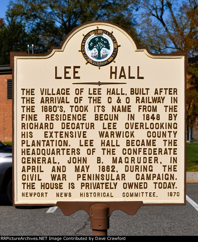 Lee Hall Historic Marker